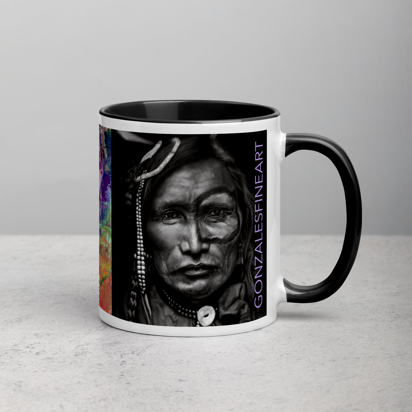 Iron White Man Mug with Color Inside