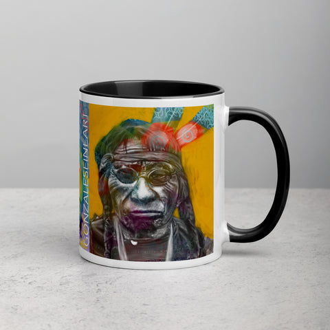 Chief Blue Horse Mug with Color Inside