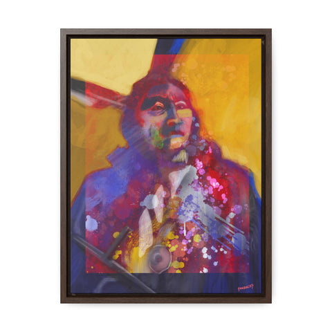 Chief Wolf Robe - Gallery Canvas Wraps, Vertical Frame