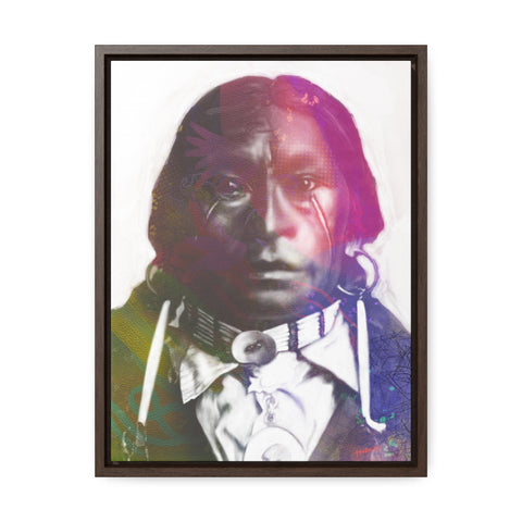 Chief James Garfield Velarde Color - Gallery Canvas Wraps, Vertical Frame