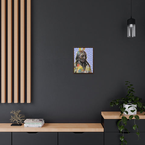 Sitting Bull Profile - Gallery Canvas Wraps, Vertical Frame