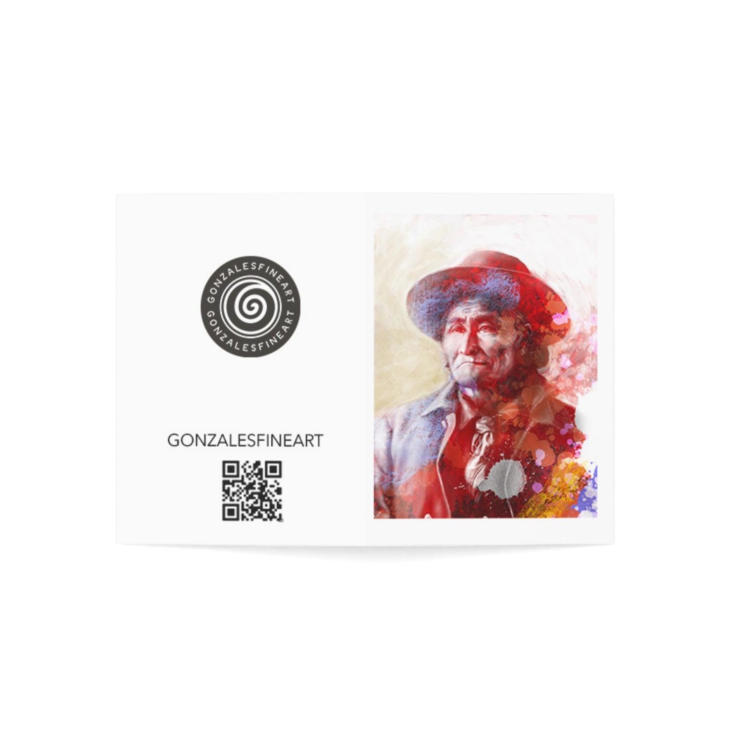 Geronimo with Hat Greeting Cards (1, 10, 30, and 50pcs)