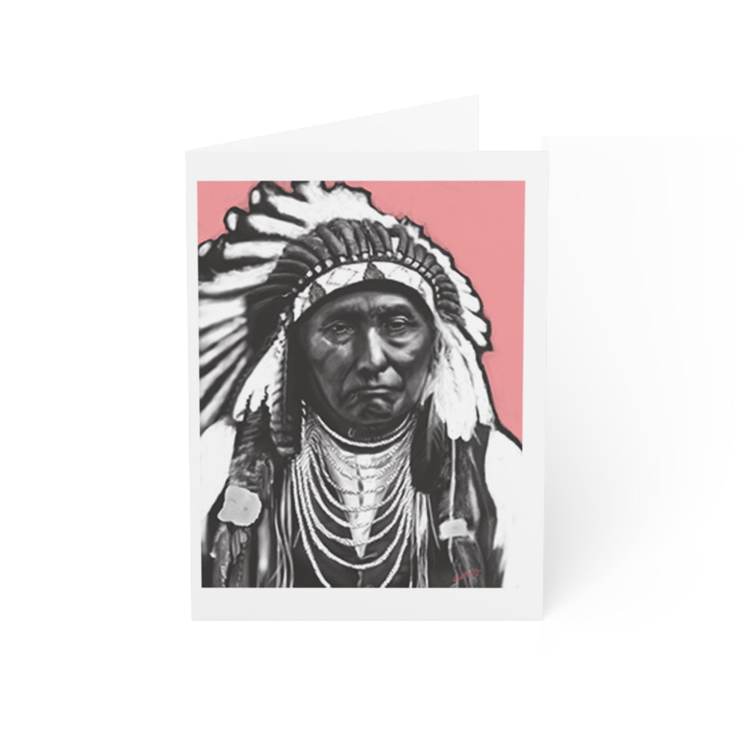 Chief Joseph Pink Greeting Cards (1, 10, 30, and 50pcs)