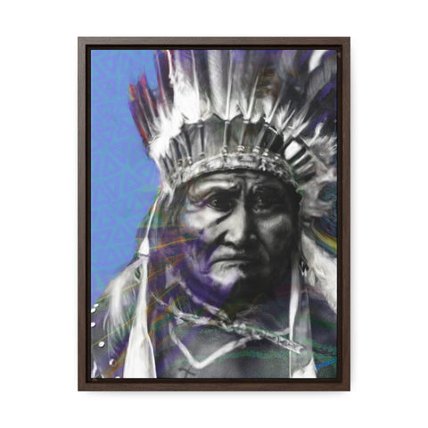 Geronimo War Bonnet - Gallery Canvas Wraps, Vertical Frame