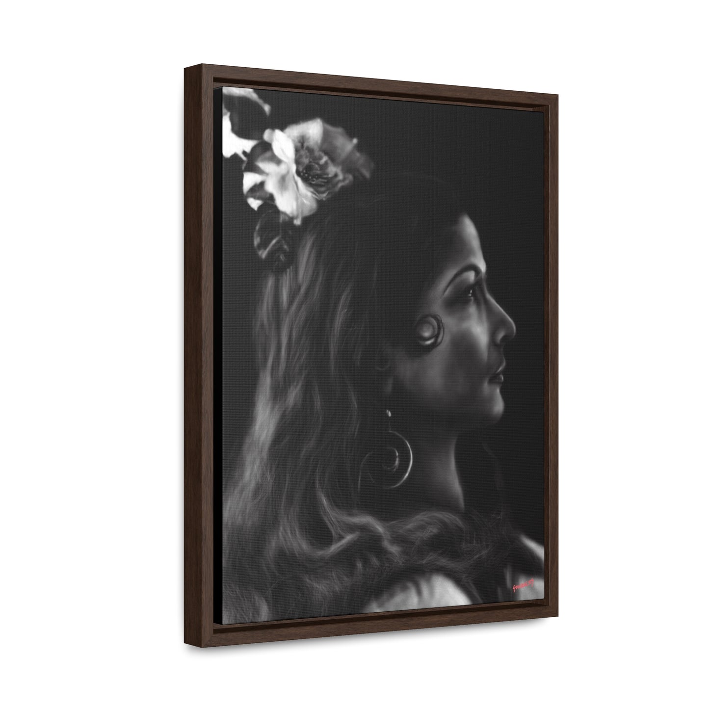 Carmen Amaya Profile - Gallery Canvas Wraps, Vertical Frame