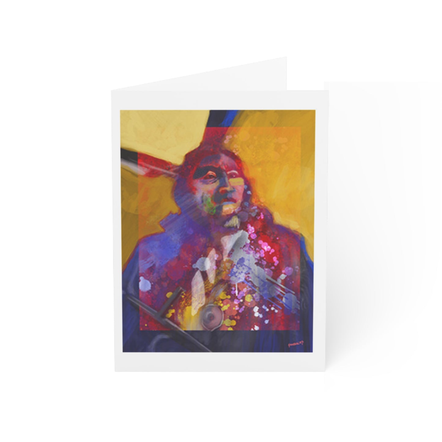 Chief Wolf Robe Greeting Cards (1, 10, 30, and 50pcs)