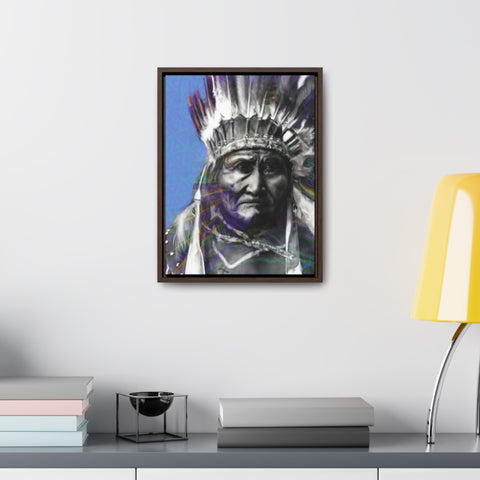 Geronimo War Bonnet - Gallery Canvas Wraps, Vertical Frame