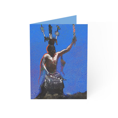 Mescalero Crown Dancer Color Greeting Cards (1, 10, 30, and 50pcs)