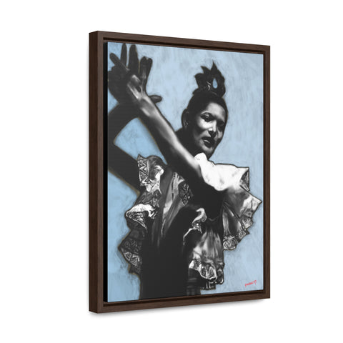Carmen Amaya Blue - Gallery Canvas Wraps, Vertical Frame