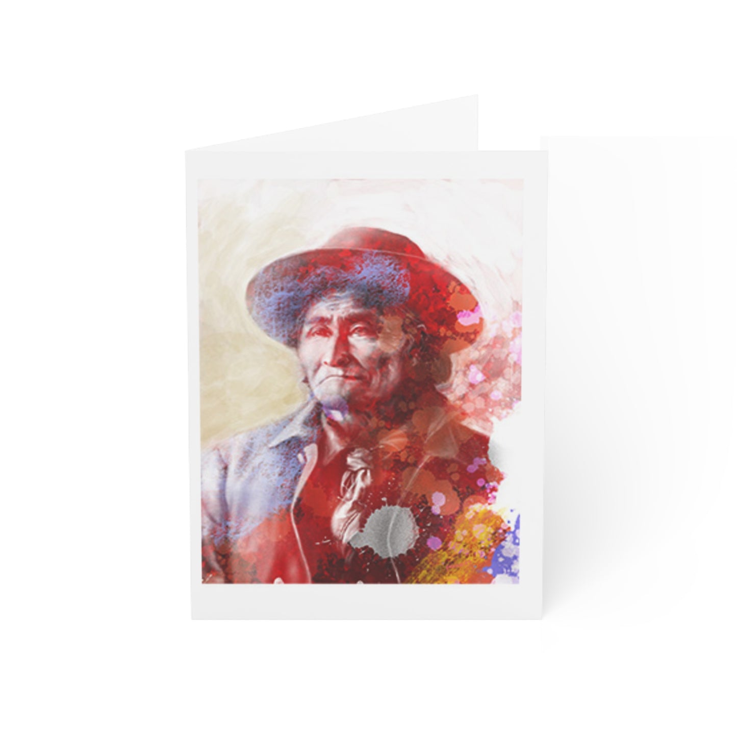 Geronimo with Hat Greeting Cards (1, 10, 30, and 50pcs)