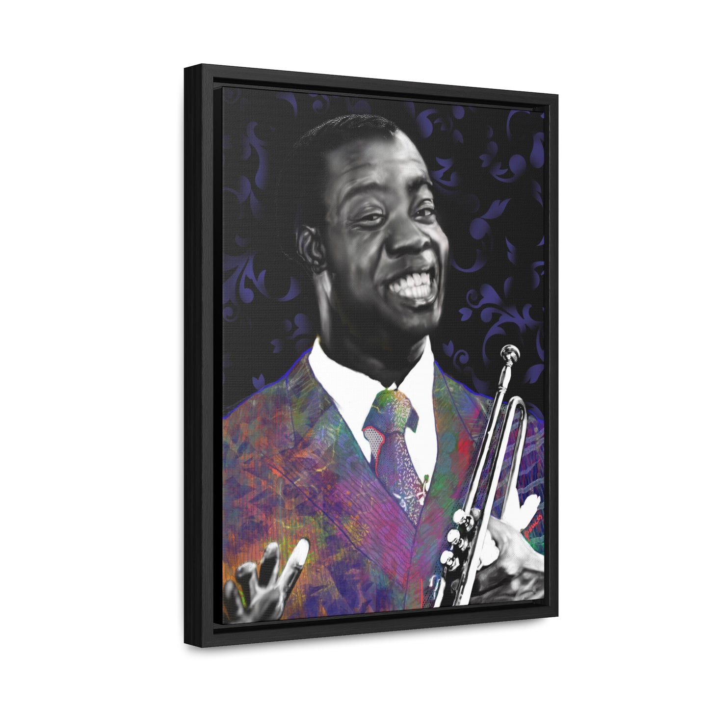 Louis Armstrong - Gallery Canvas Wraps, Vertical Frame