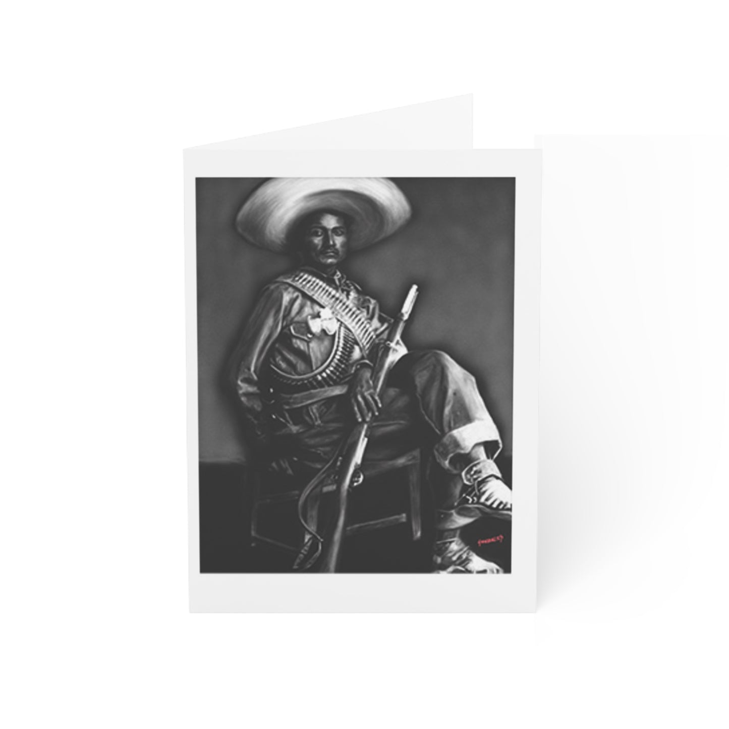 Benjamín Argumedo Black and White Greeting Cards (1, 10, 30, and 50pcs)