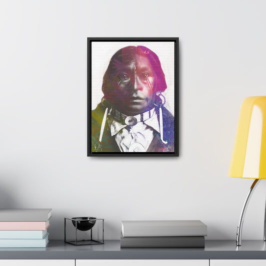 Chief James Garfield Velarde Color - Gallery Canvas Wraps, Vertical Frame