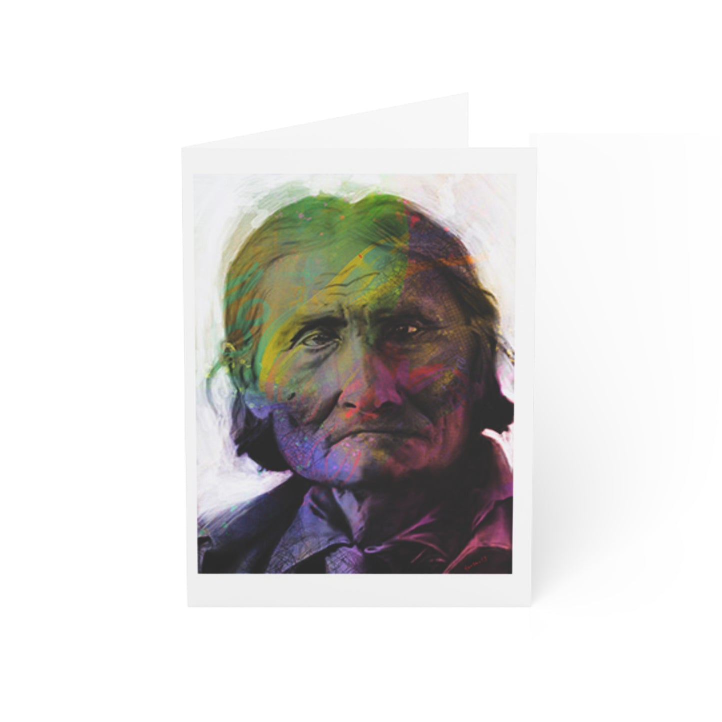 Geronimo Color Portrait Greeting Cards (1, 10, 30, and 50pcs)