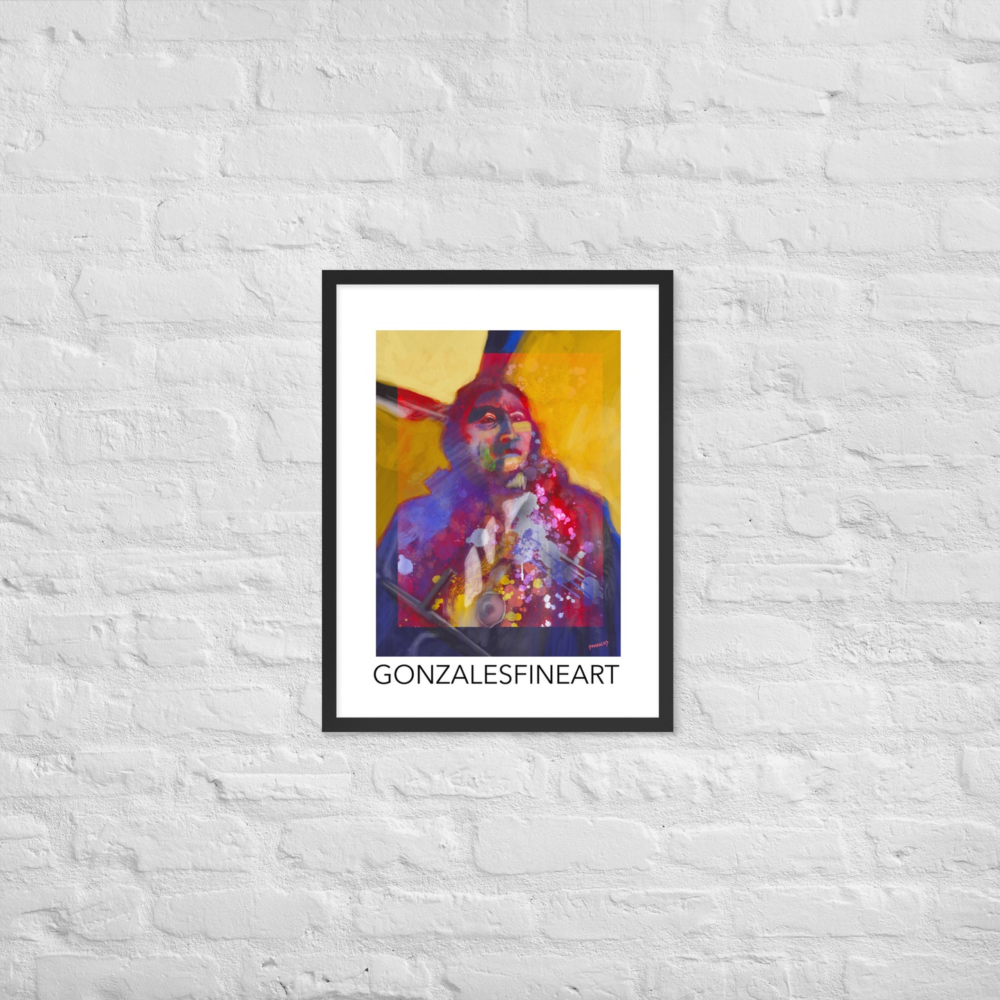 Chief Wolf Robe Framed poster