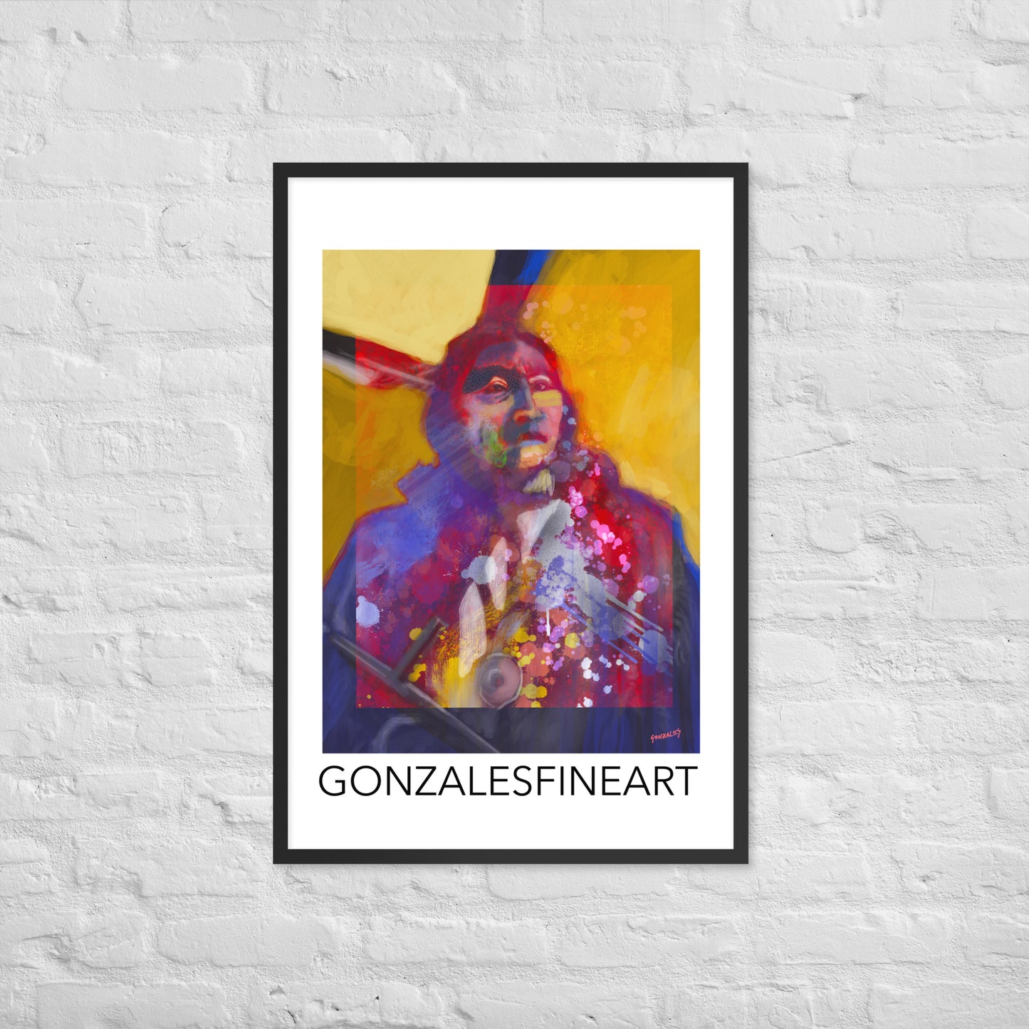 Chief Wolf Robe Framed poster