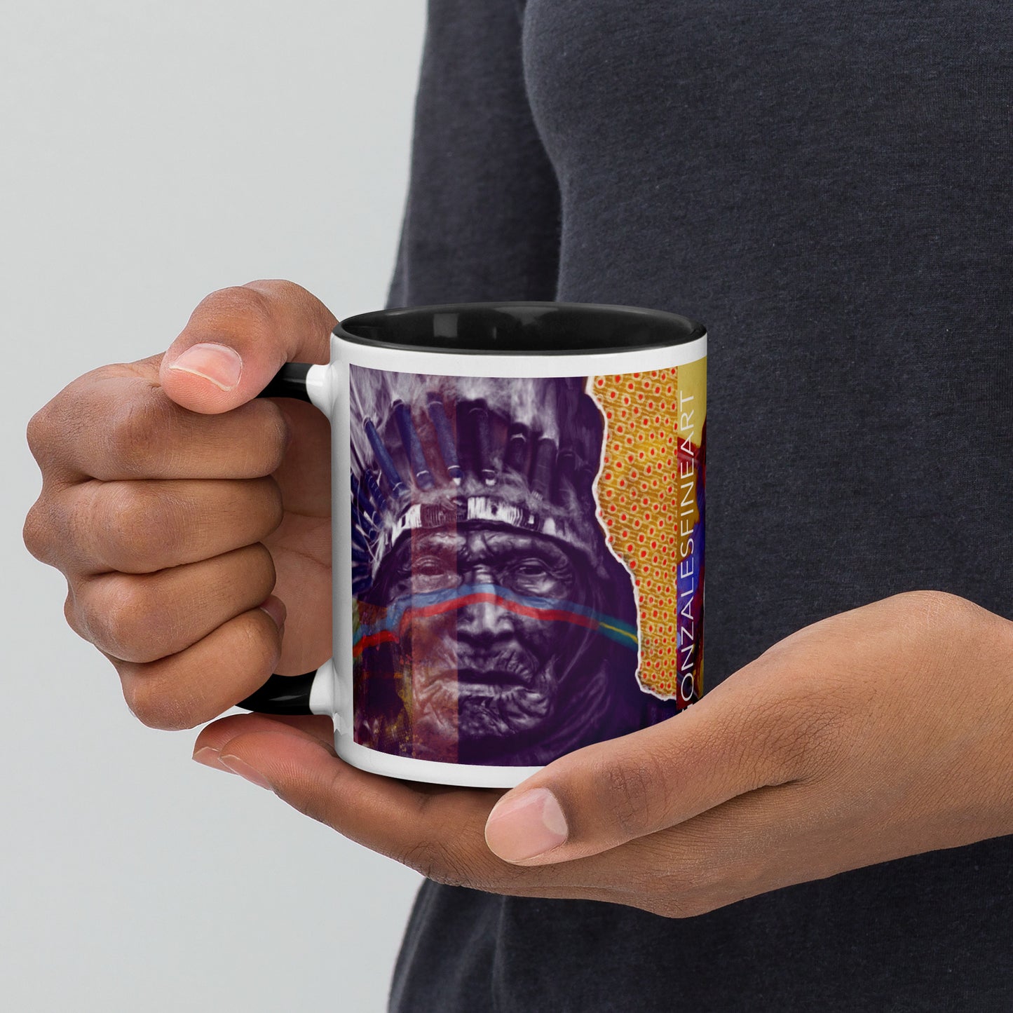 He Dog Mug with Color Inside