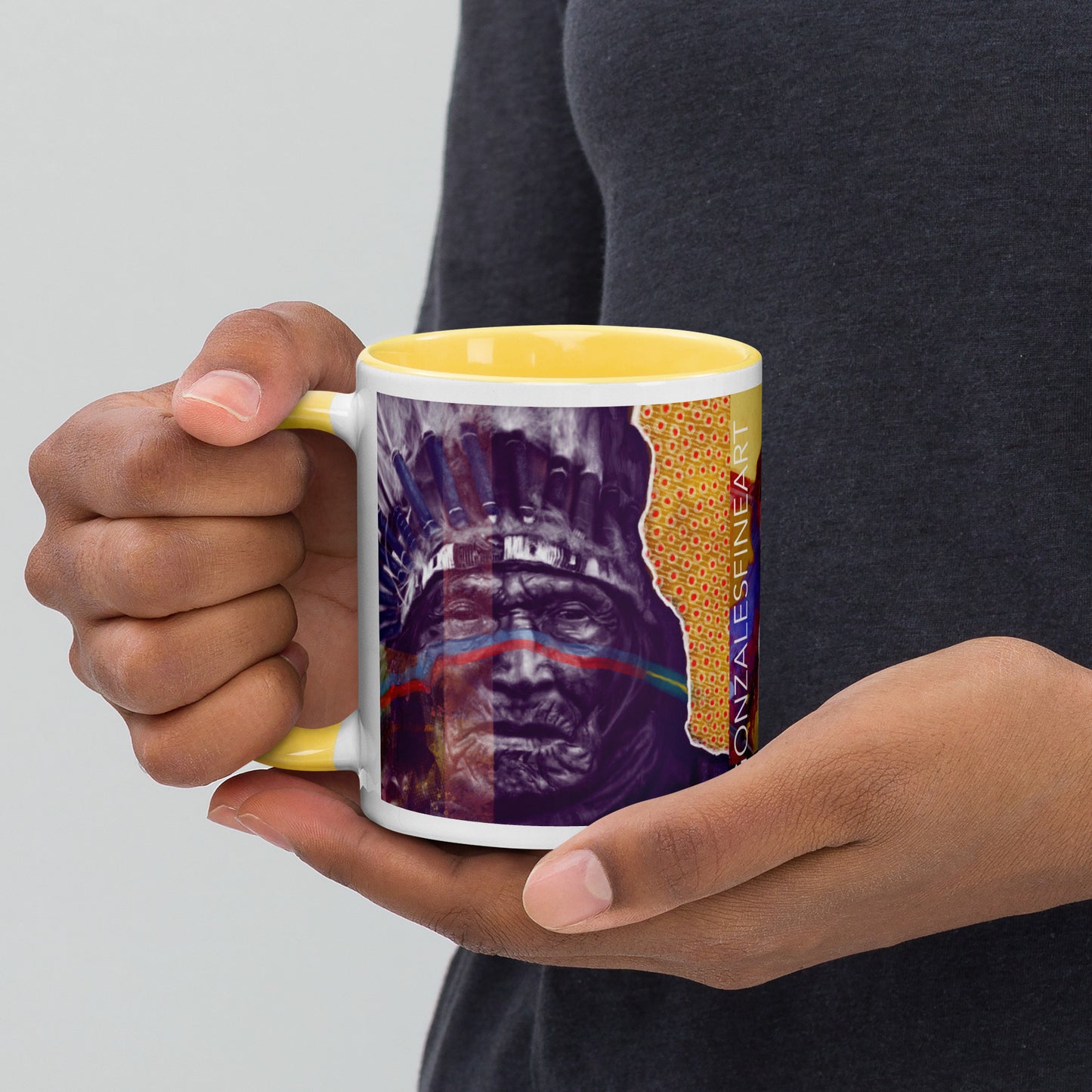 He Dog Mug with Color Inside