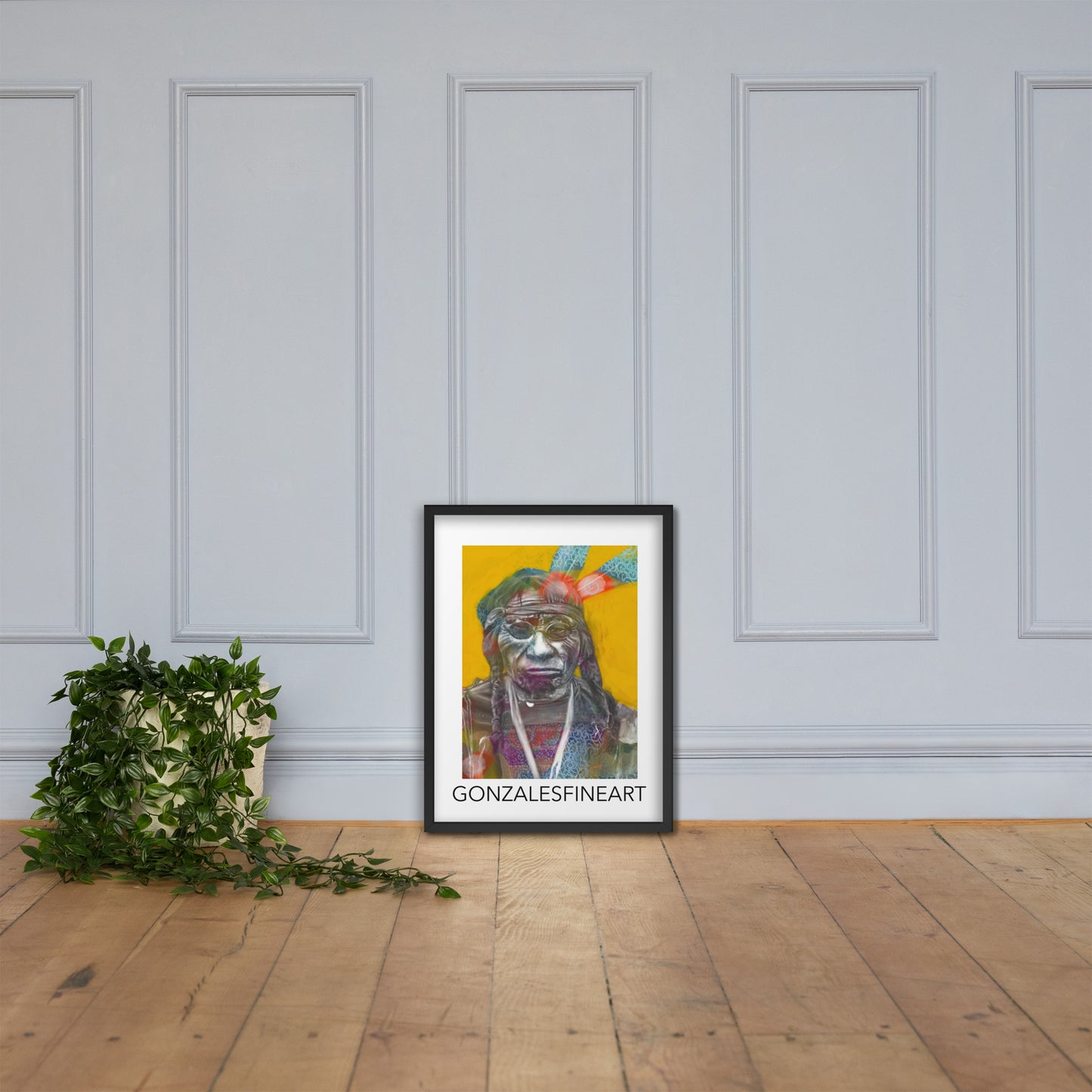 Chief Blue Horse Framed poster