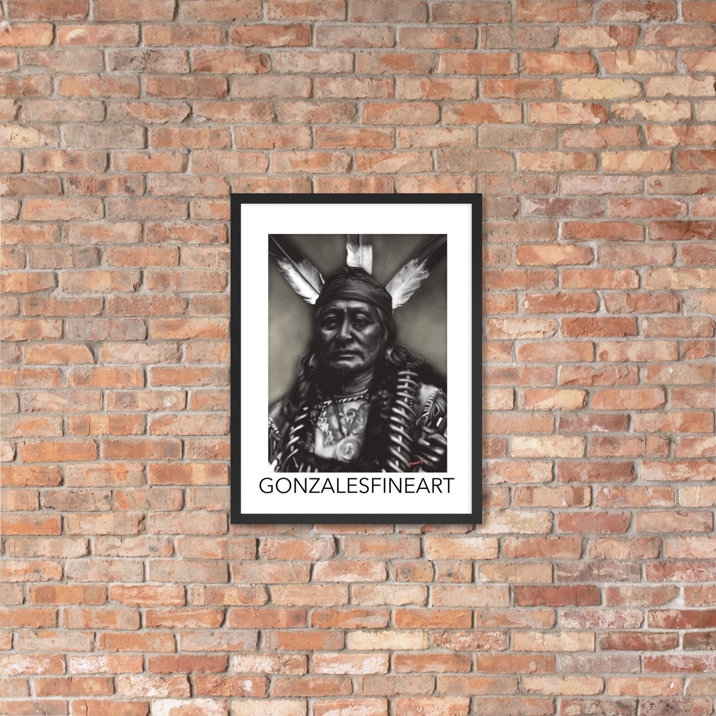 Rushing Eagle Framed poster