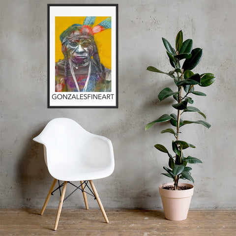 Chief Blue Horse Framed poster
