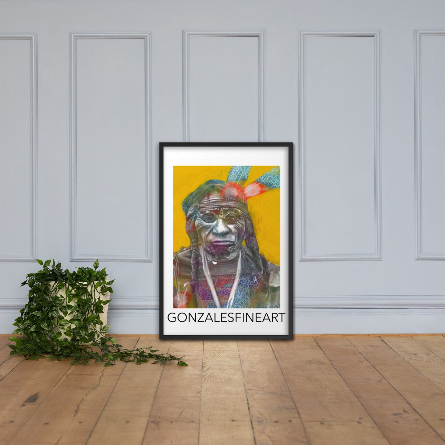 Chief Blue Horse Framed poster