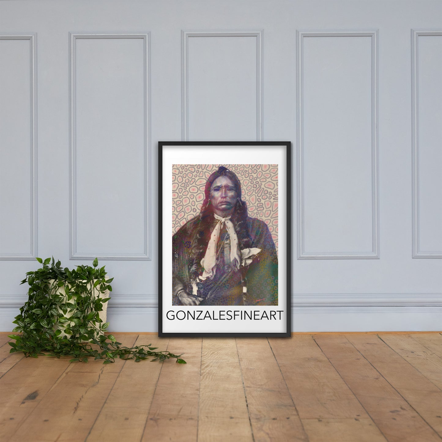 Quanah Parker Color Framed poster