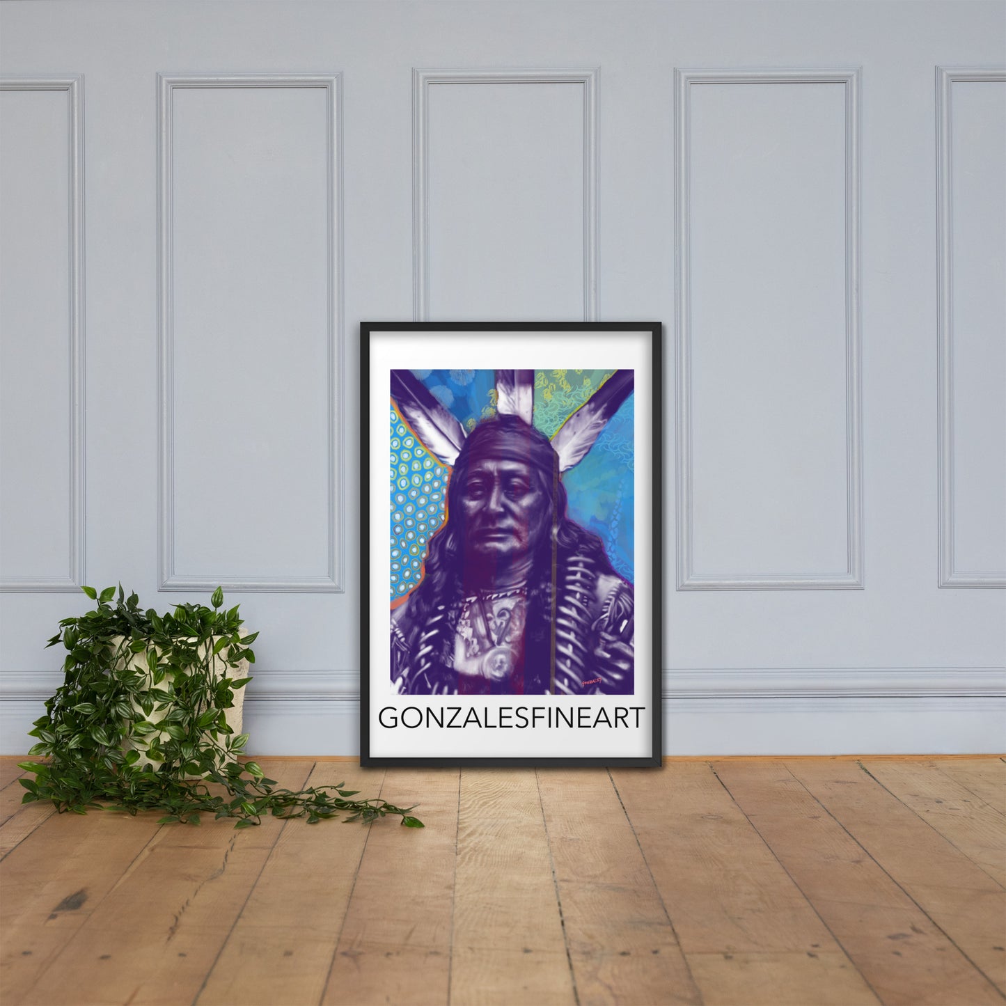 Rushing Eagle Framed poster