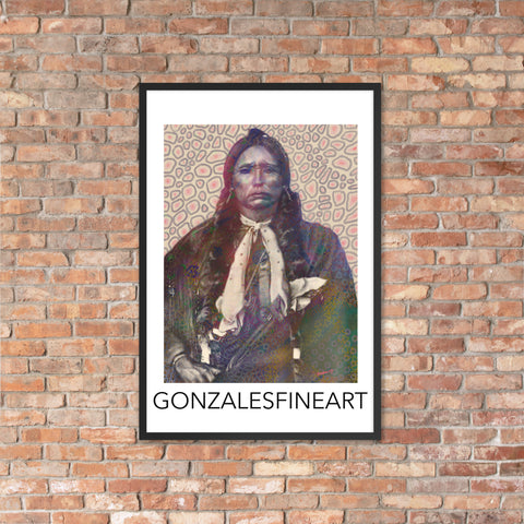 Quanah Parker Color Framed poster