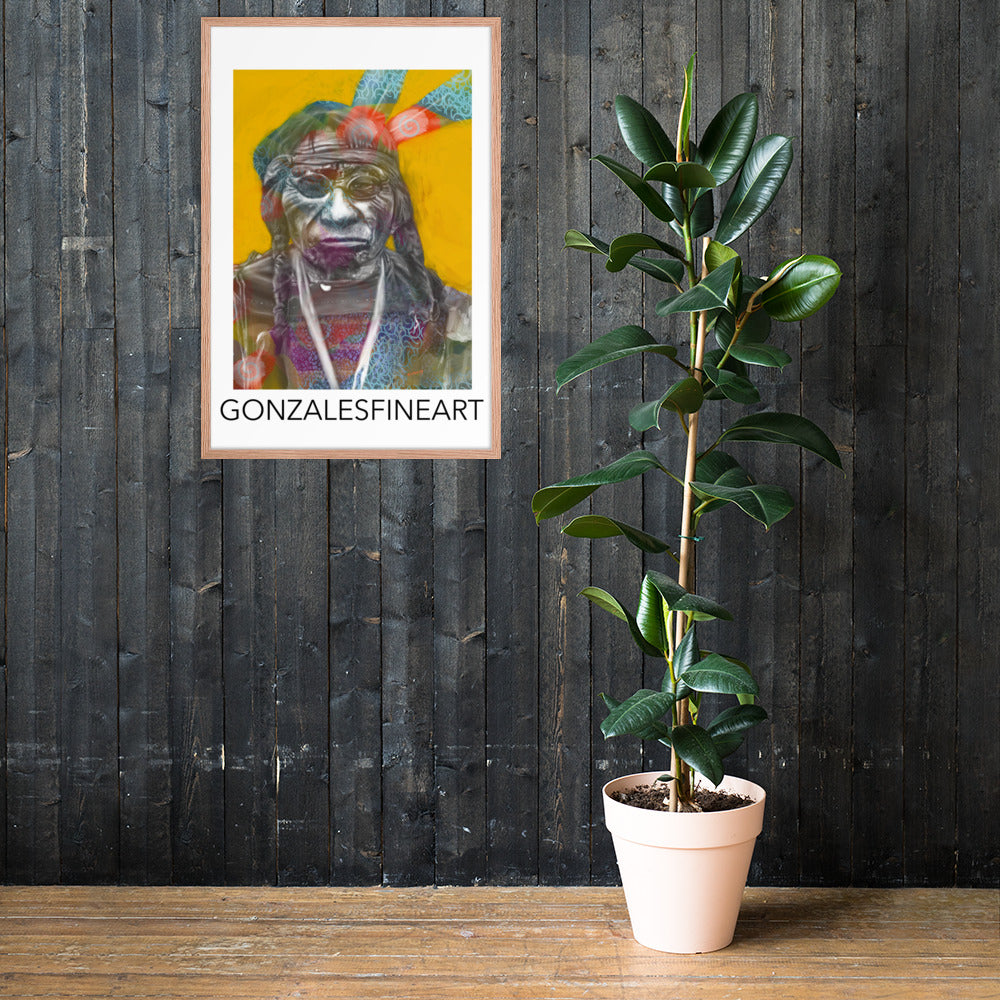 Chief Blue Horse Framed poster