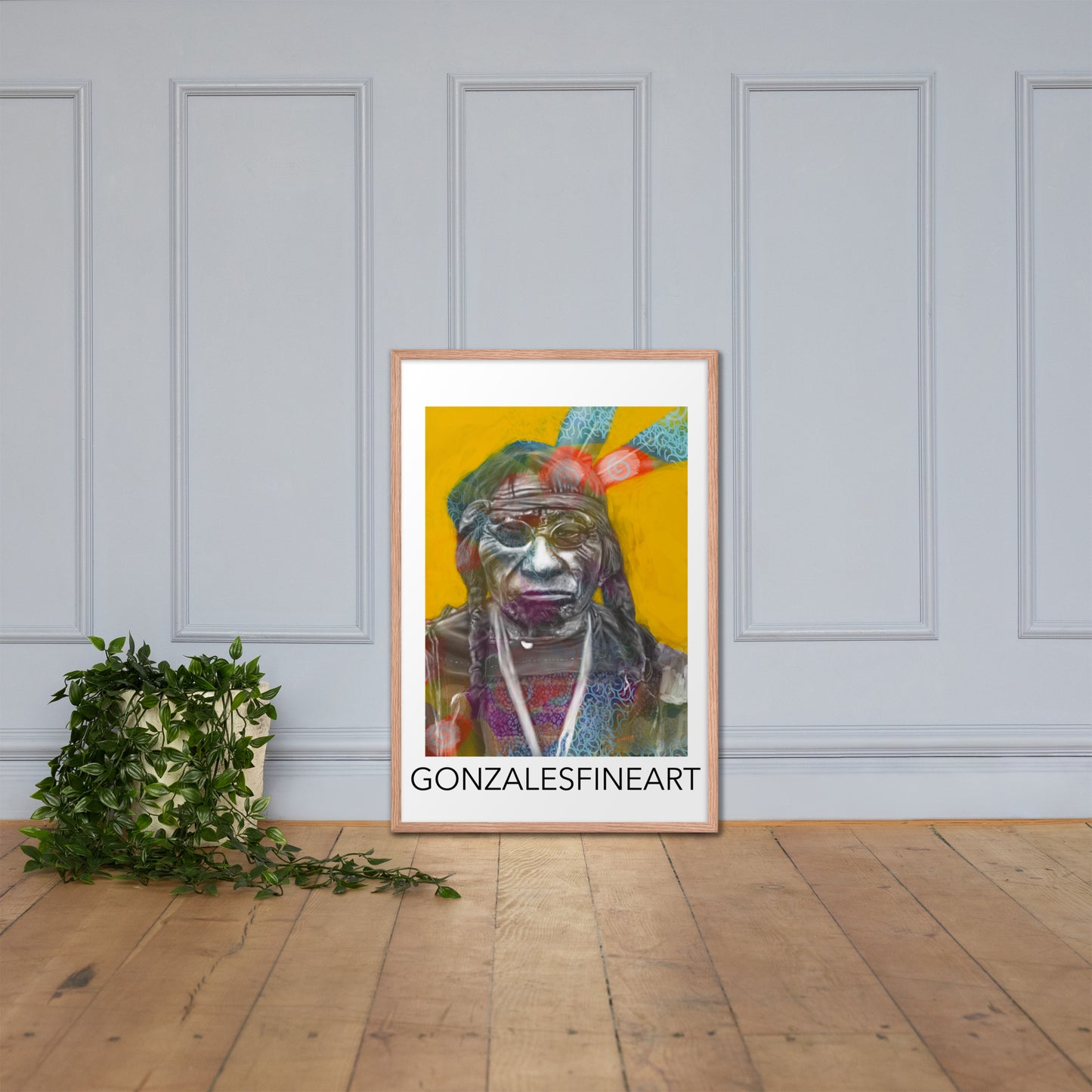 Chief Blue Horse Framed poster