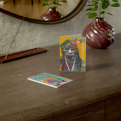 Chief Blue Horse Greeting Cards (1, 10, 30, and 50pcs)