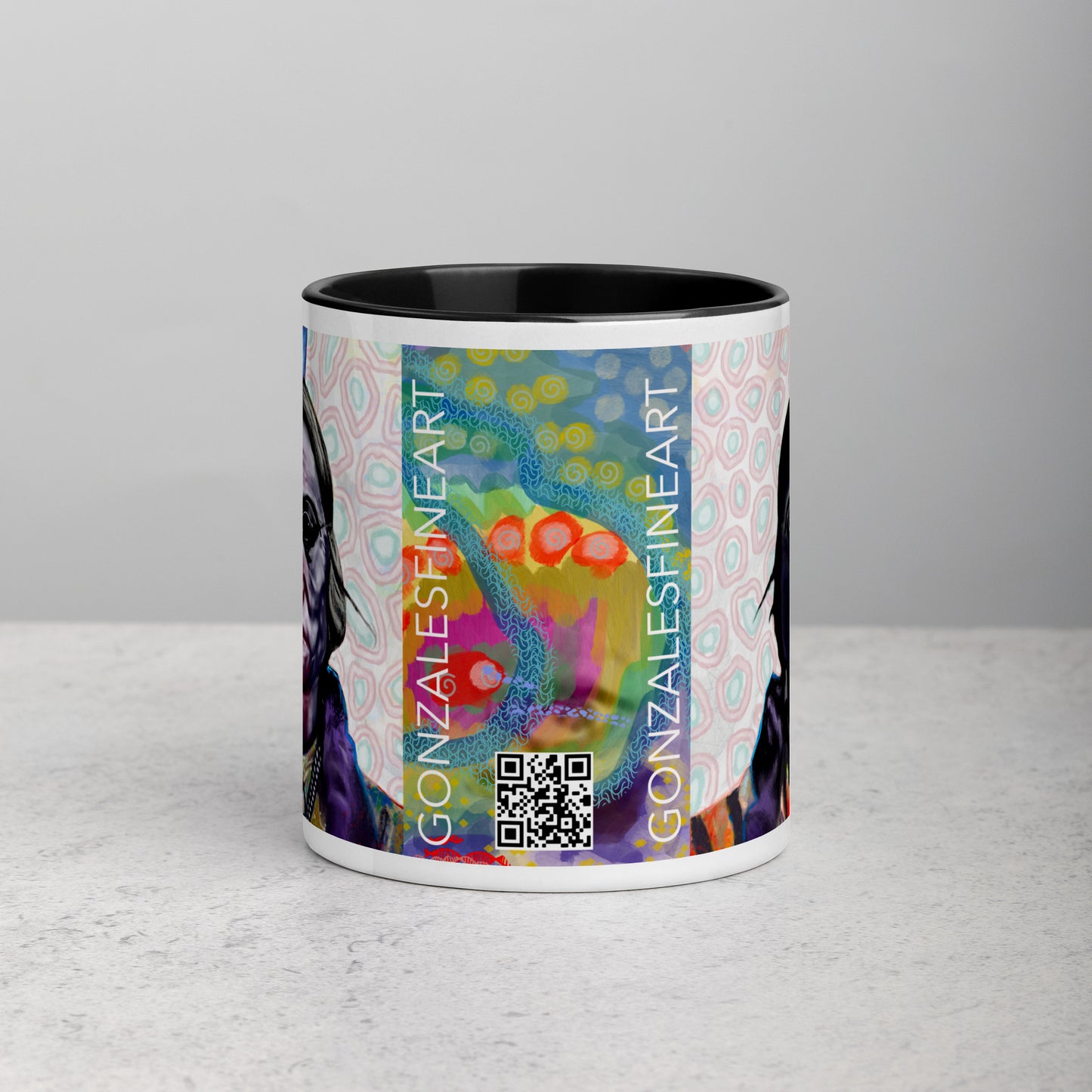 Sitting Bull Mug with Color Inside