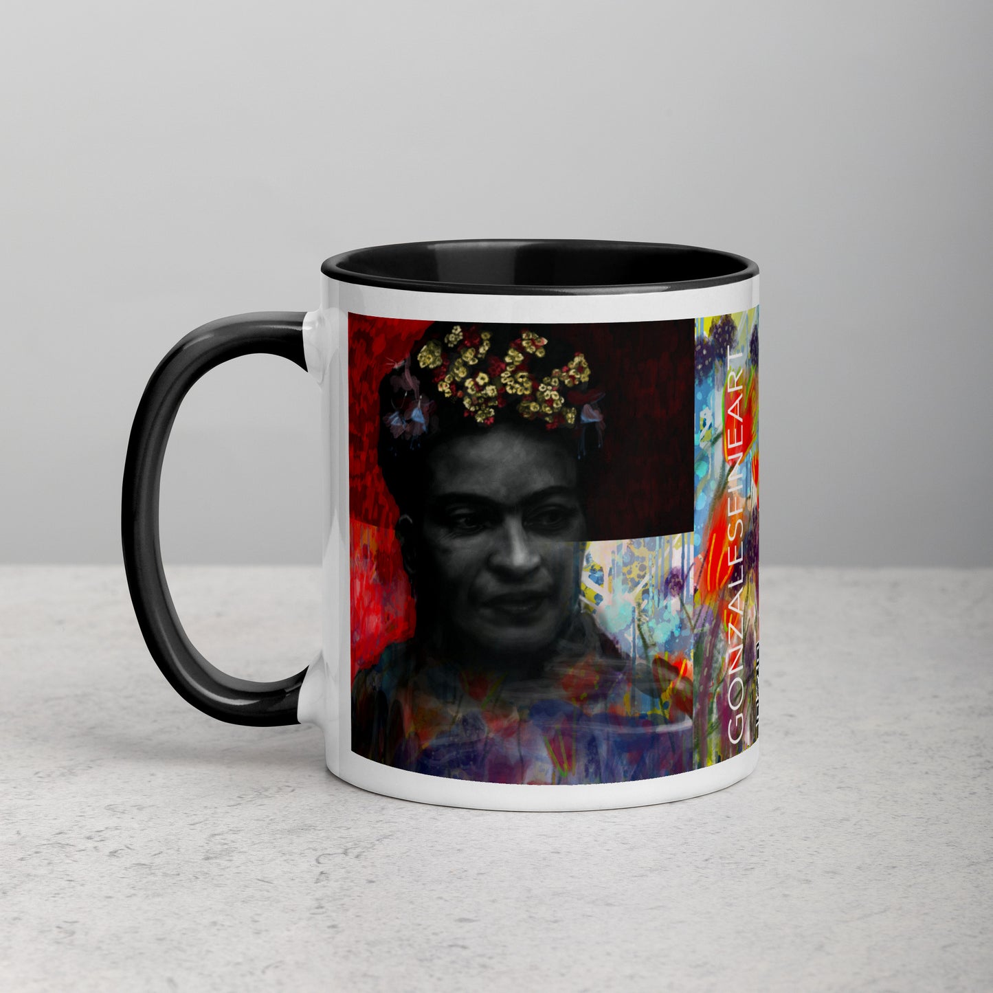 Frida Khalo Mug with Color Inside