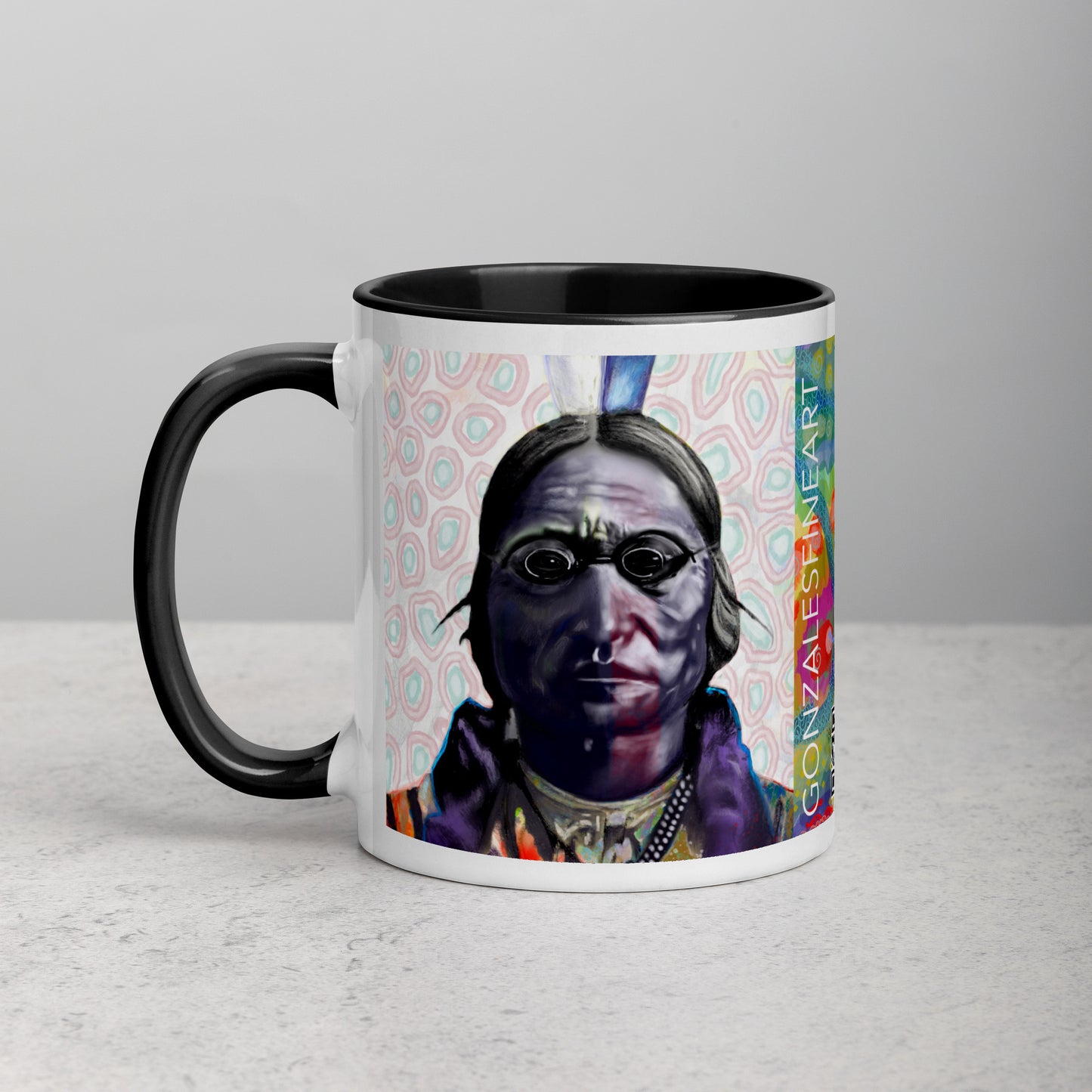 Sitting Bull Mug with Color Inside