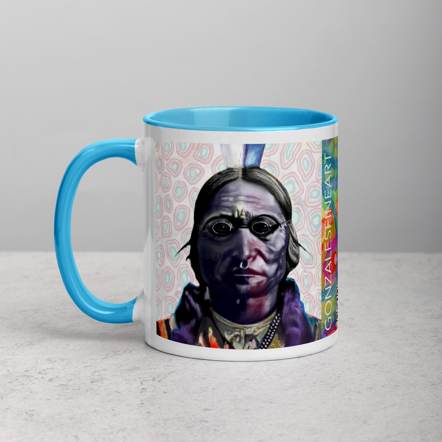 Sitting Bull Mug with Color Inside