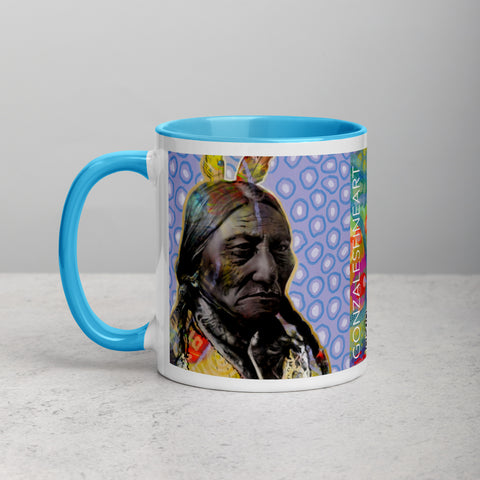 Sitting Bull Mug with Color Inside