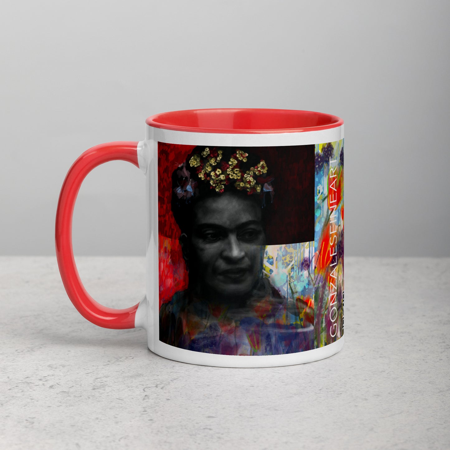 Frida Khalo Mug with Color Inside