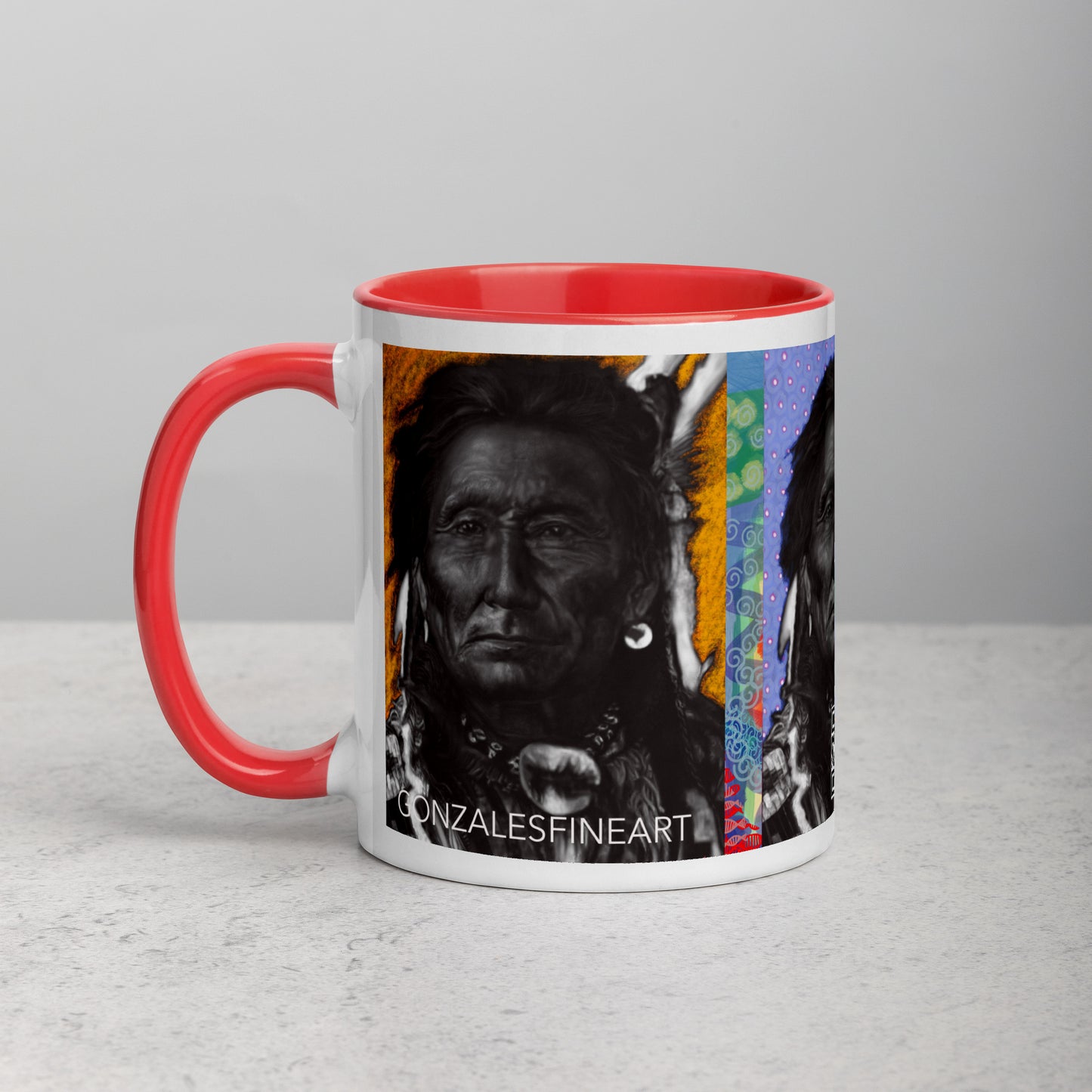 Red Sleeve Mug with Color Inside