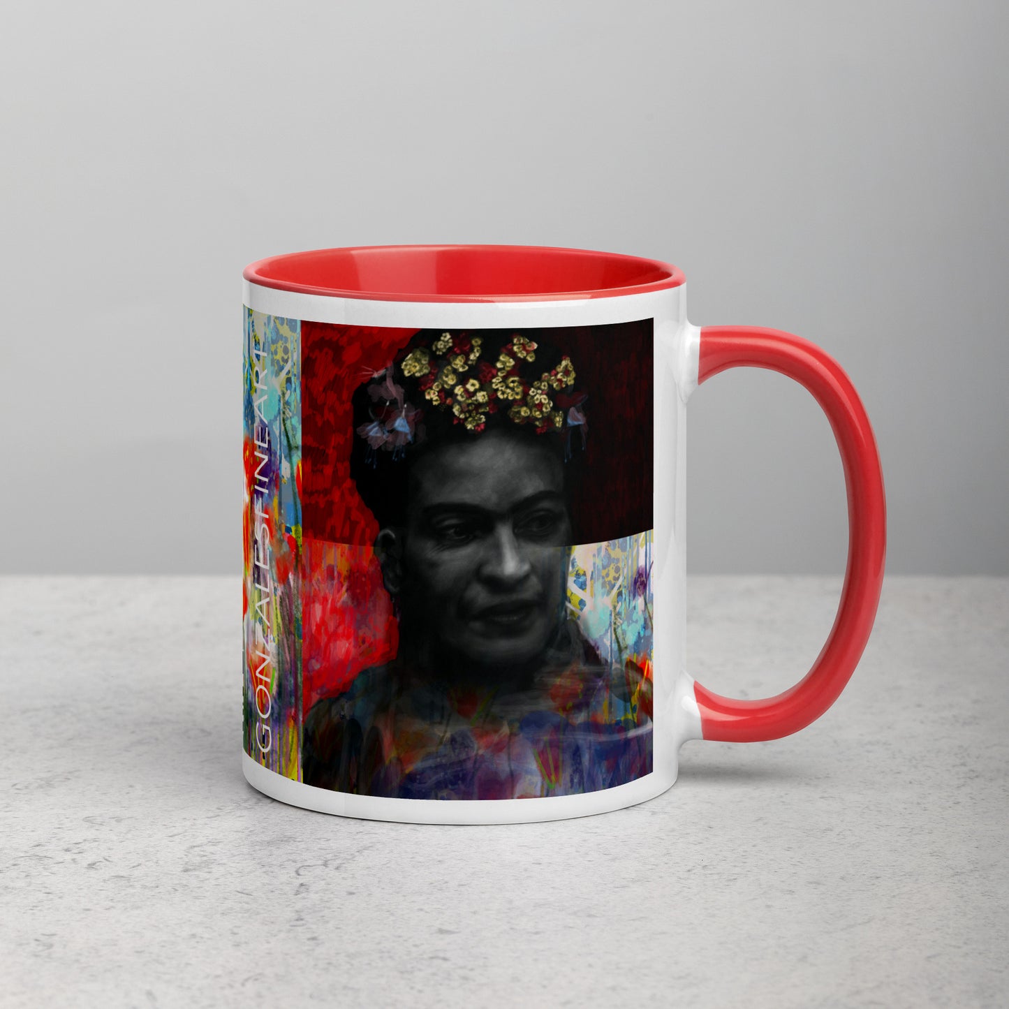 Frida Khalo Mug with Color Inside