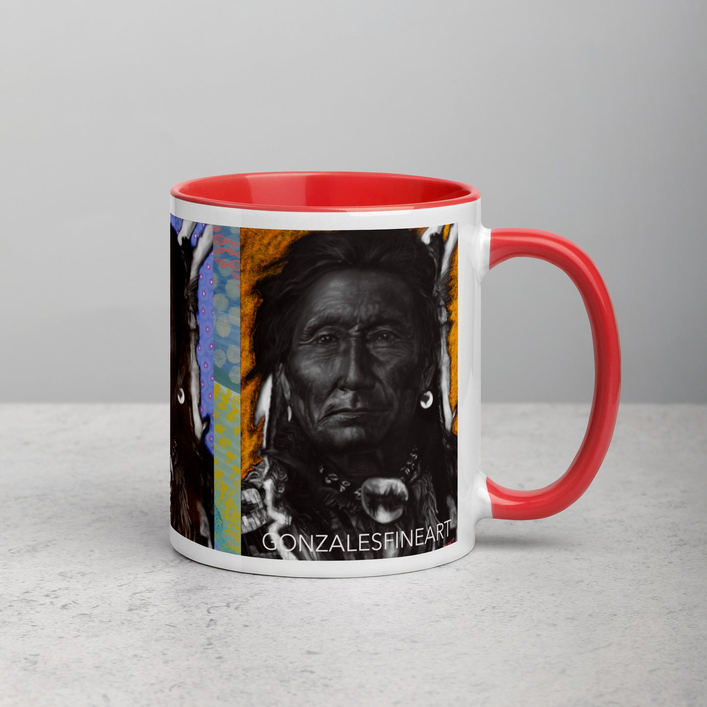 Red Sleeve Mug with Color Inside