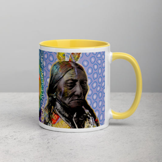 Sitting Bull Mug with Color Inside